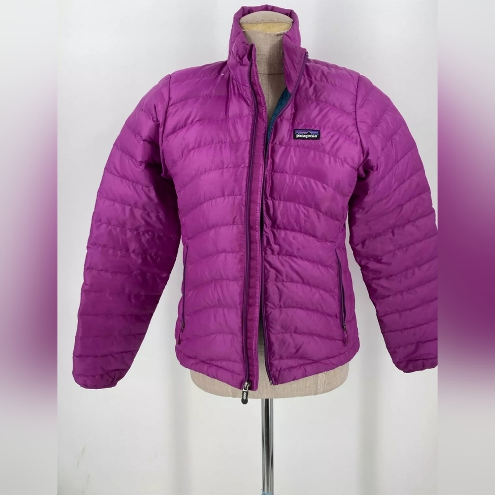 Patagonia Orchid Pink Down Puffer Coat Jacket - Size XS
